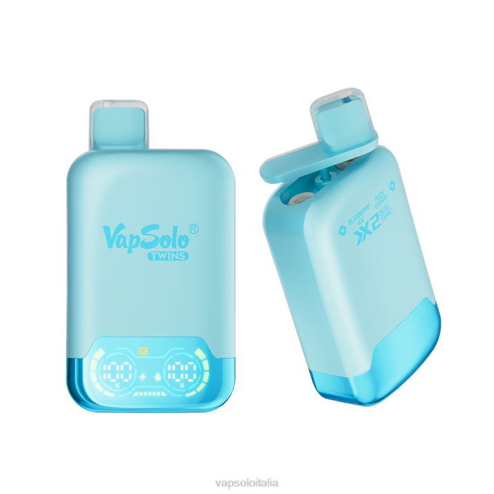 VapSolo TWINS vaporizzatore usa e getta | Vapsolo Flavours T0NV27 ghiaccio al mirtillo e ciliegia frizzante