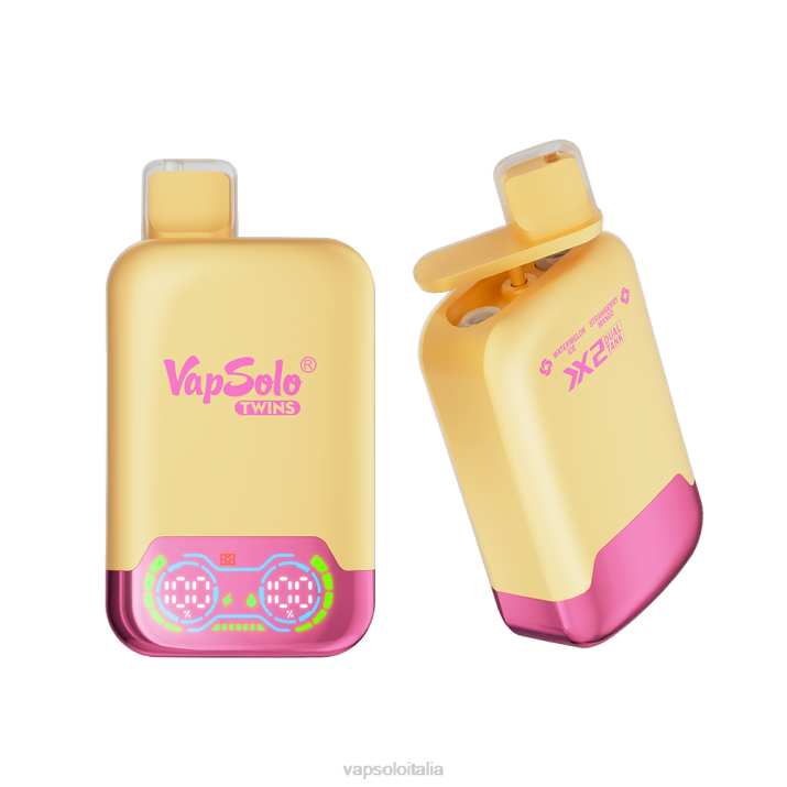 VapSolo TWINS vaporizzatore usa e getta | Vapsolo Flavours T0NV35 gelato all'anguria e mango alla fragola