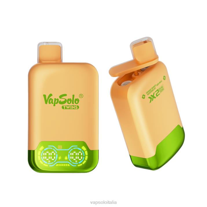 VapSolo TWINS vaporizzatore usa e getta | Vapsolo Italia T0NV30 arancia, mango, anguria e Red Bull