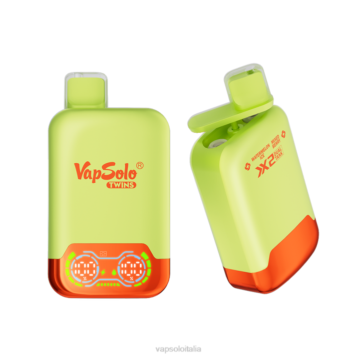 VapSolo TWINS vaporizzatore usa e getta | Vapsolo Italia T0NV34 ghiaccio di anguria e frutti di bosco misti