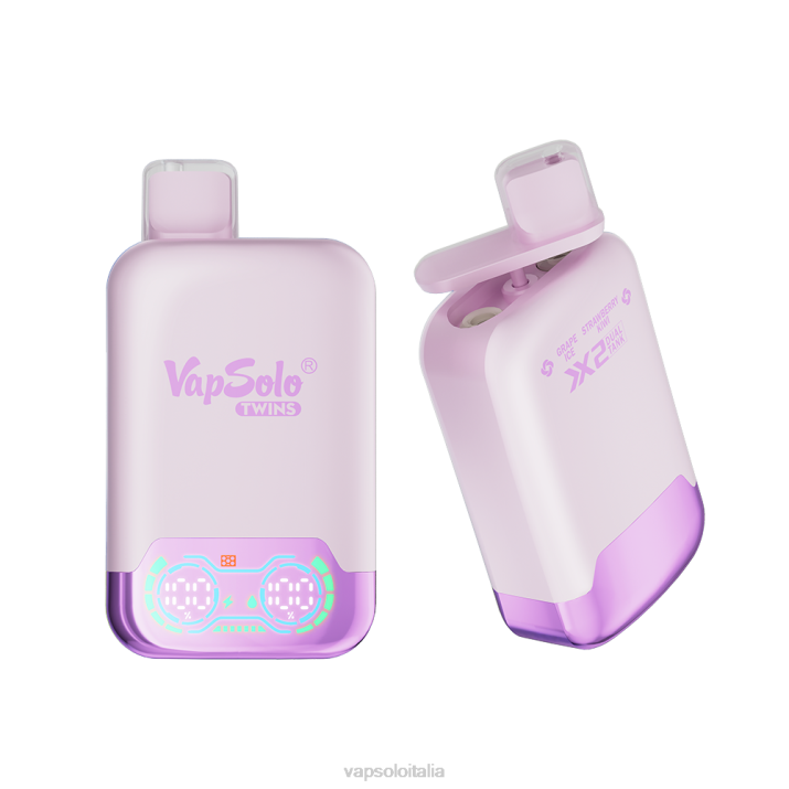 VapSolo TWINS vaporizzatore usa e getta | Vapsolo Review T0NV28 gelato all'uva e kiwi alla fragola
