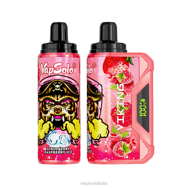 VapSolo VIKING vaporizzatore usa e getta | Vapsolo Puffs T0NV45 gelato alla fragola e lampone